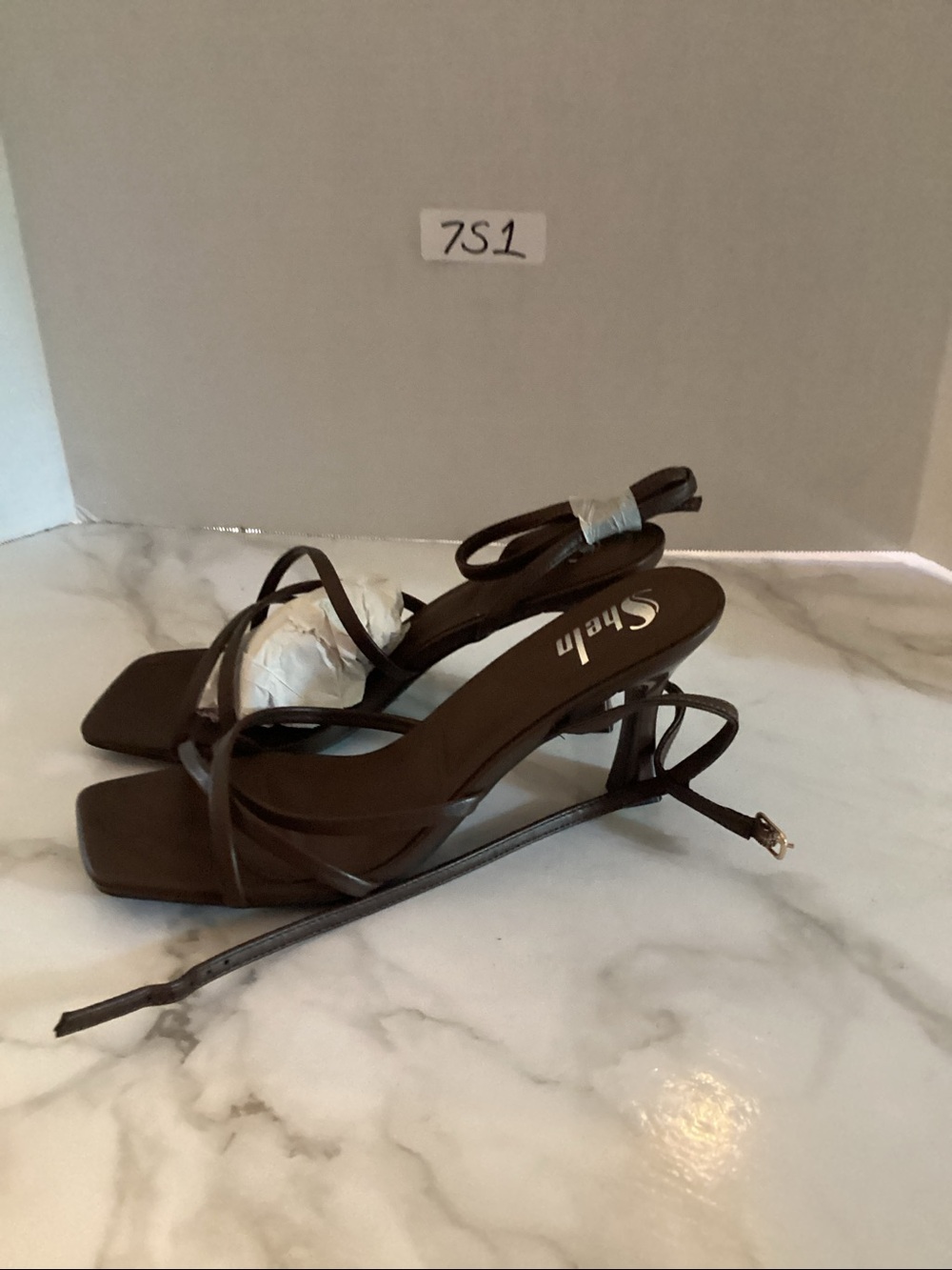 Women's Brown Strappy Heeled Sandals SIZE 10